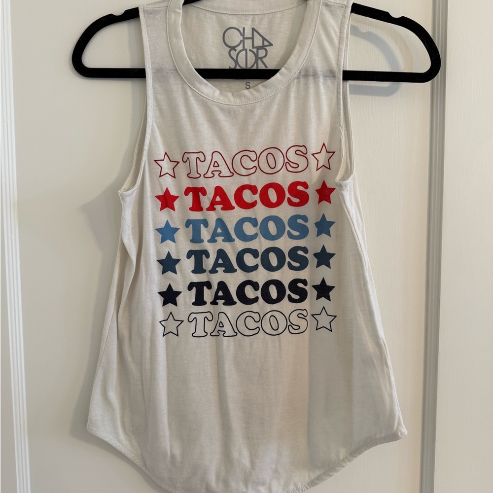 Chaser Women's Cream Tacos Graphic Tank Top